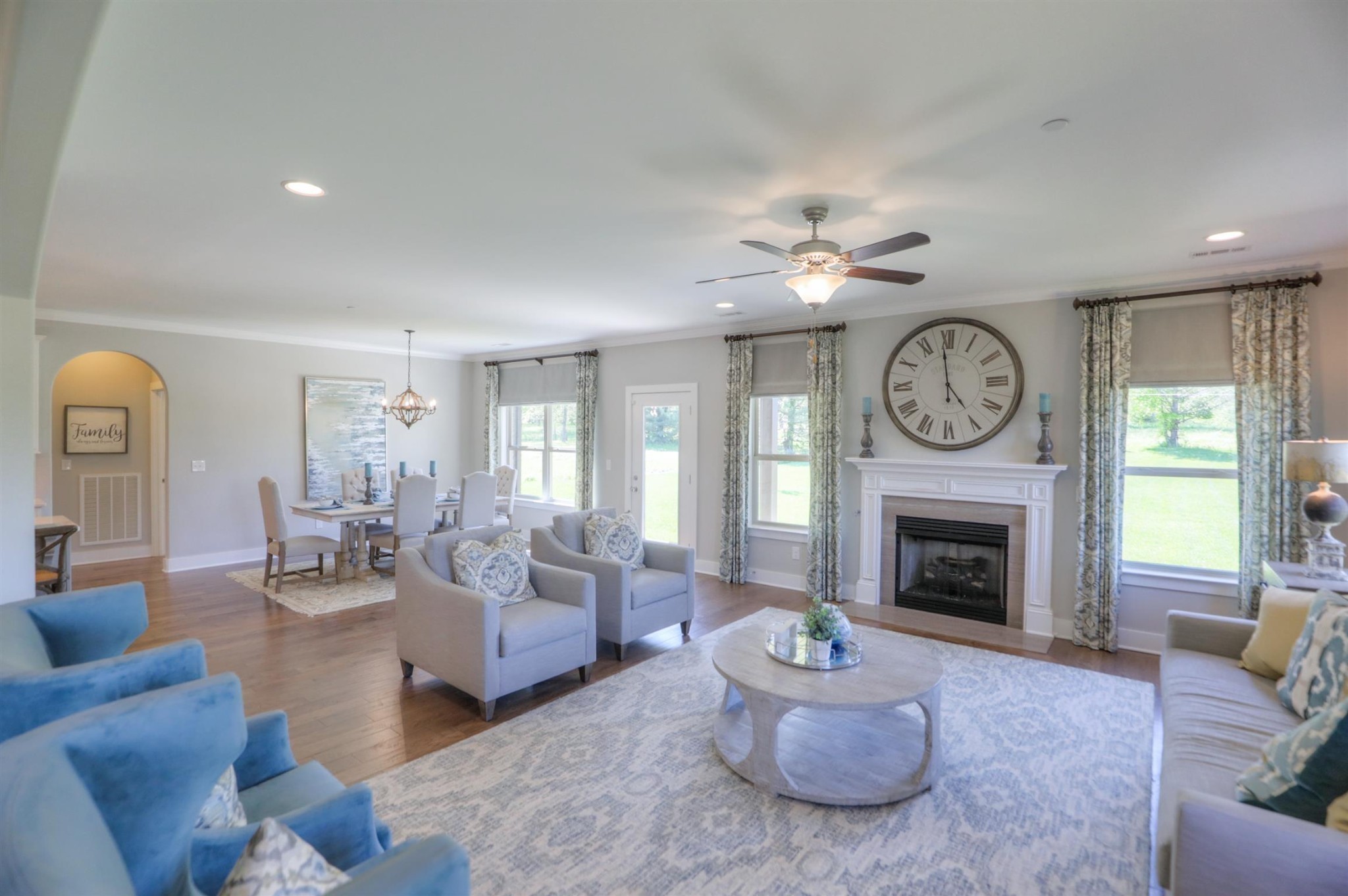 376 Cloverbrook Way Gallatin, TN 37066 - Photo 6 of 24 a living room with furniture and a fireplace