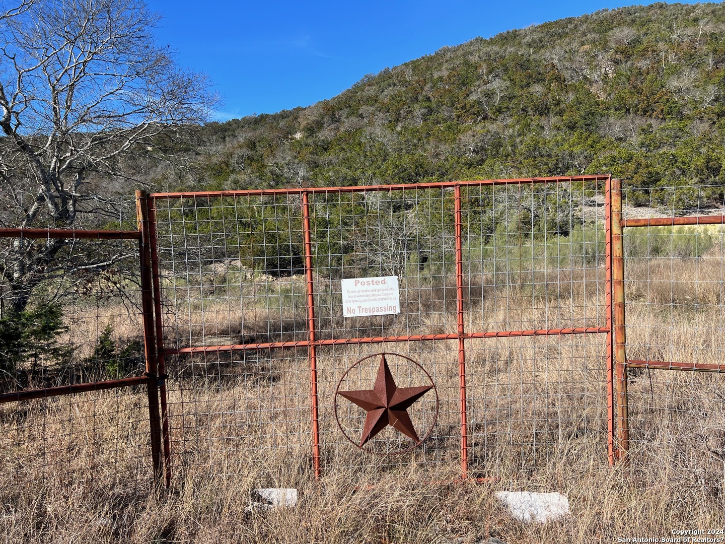 696 Chili Canyon Road Tarpley, TX 78883 - Photo 3 of 18 a backyard of a house with table and chairs