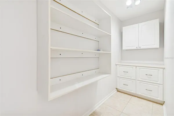 a view of white cabinets