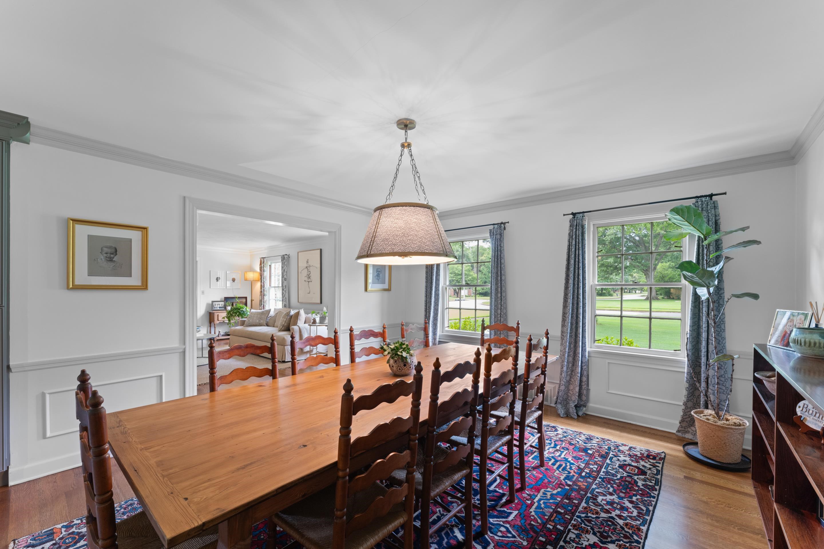 1226 Fair Meadow Road Memphis, TN 38117 - Photo 9 of 40 Dining room with crown molding and hardwood flooring.