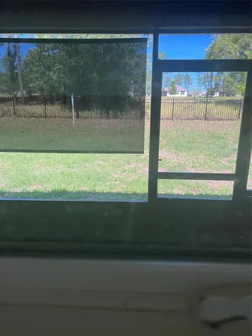 a view of a glass door