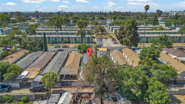 an aerial view of a city