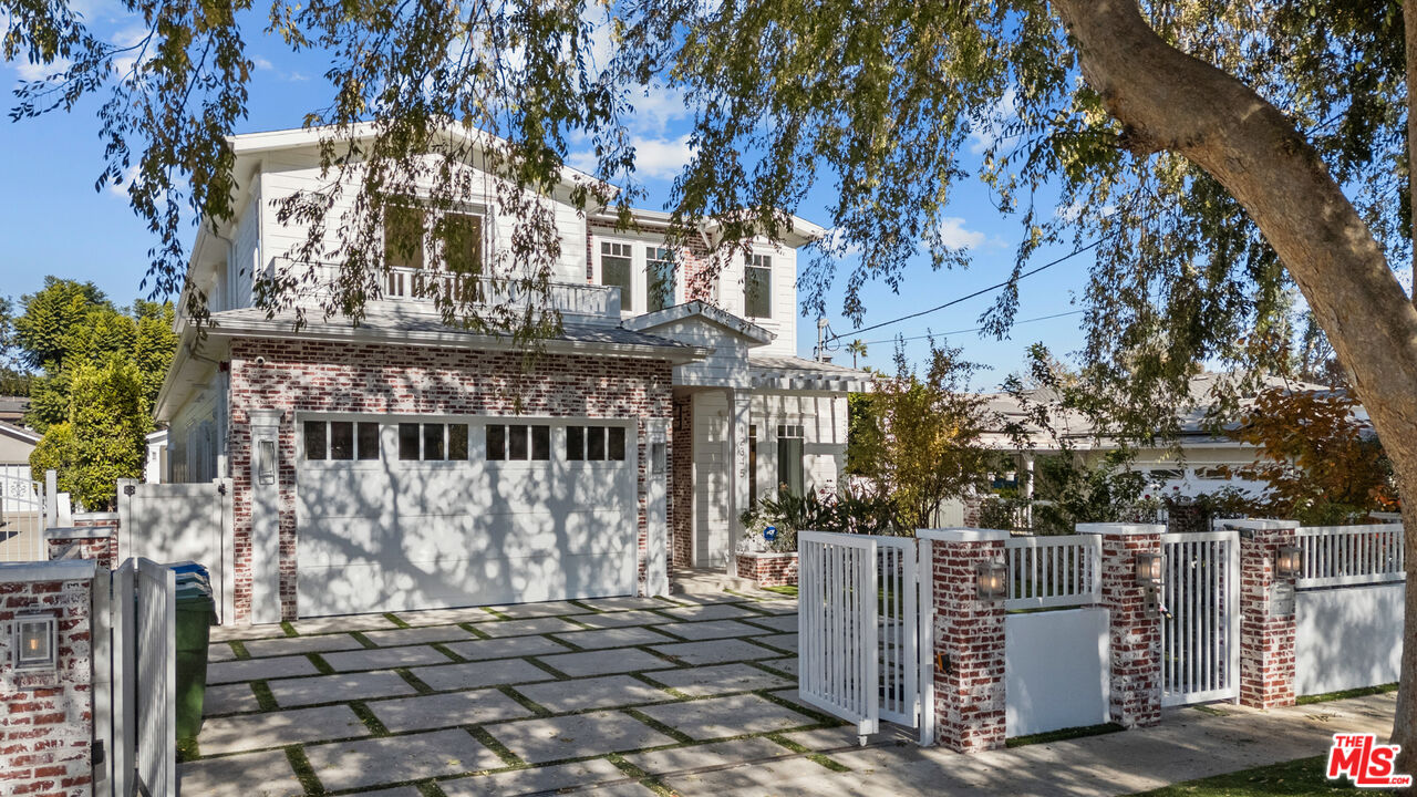 a view of a building with a bench