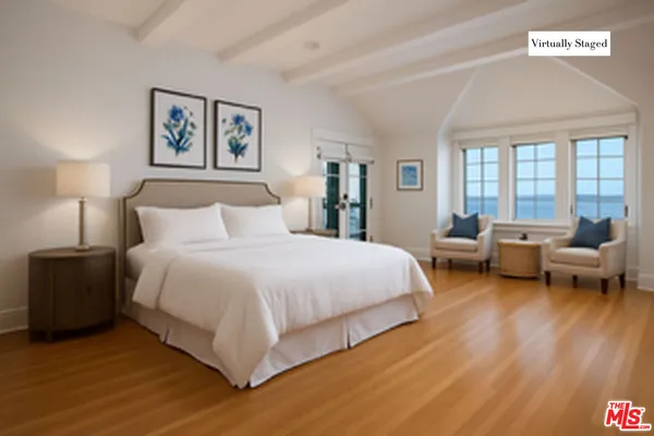 a view of a porch with a large tree