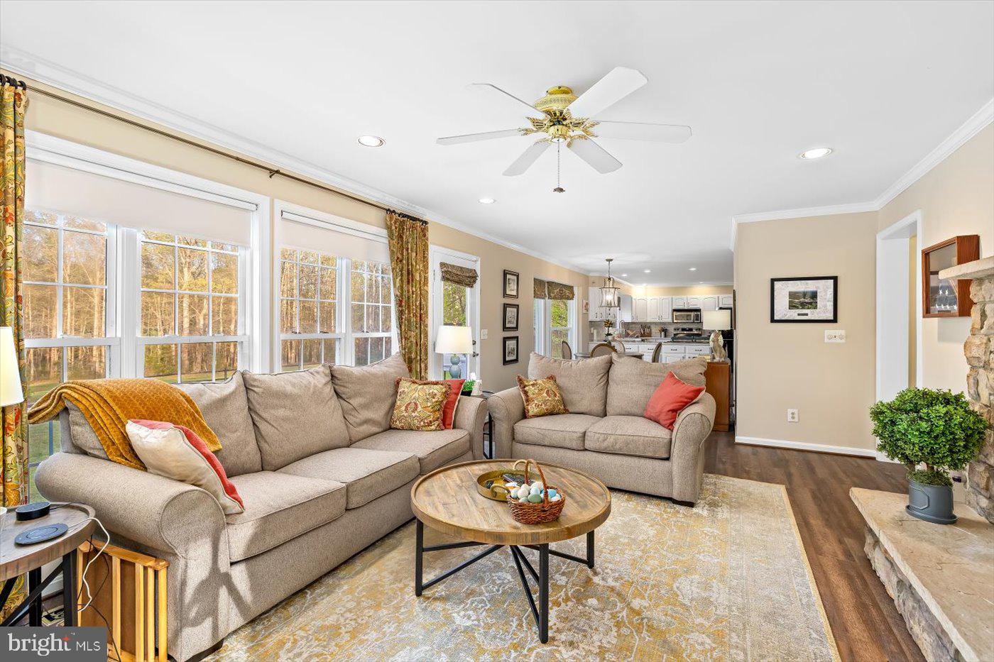 13037 Orange Plank Road Locust Grove, VA 22508 - Photo 25 of 71 a living room with furniture and a large window