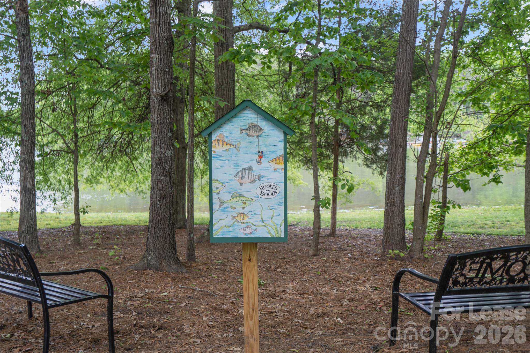 920 Jetton Street, Unit 49 Davidson, NC 28036 - Photo 32 of 33 a view of a bench in the forest