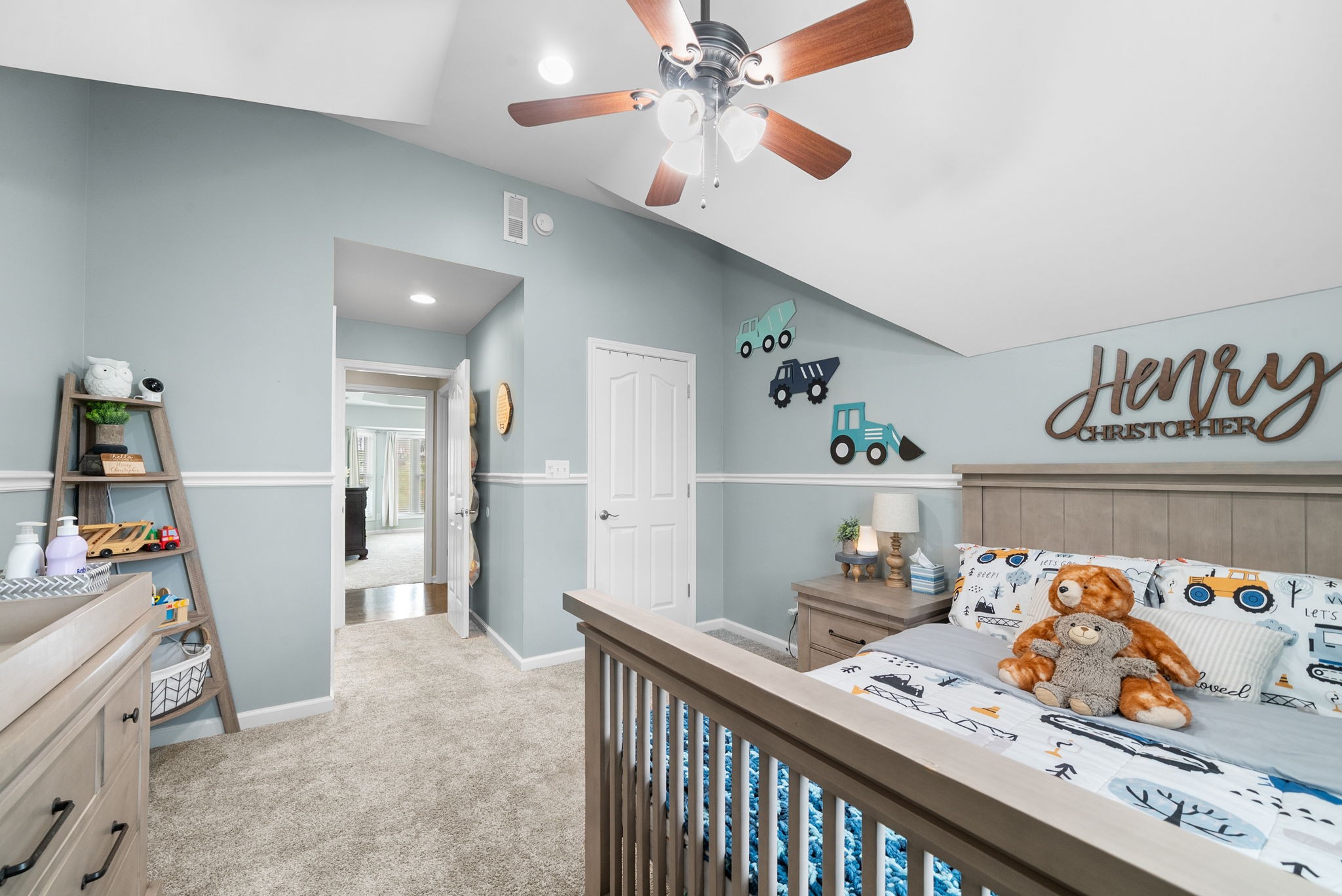 3021 7 Mile Ferry Road Clarksville, TN 37040 - Photo 55 of 99 a bedroom with furniture and a chandelier