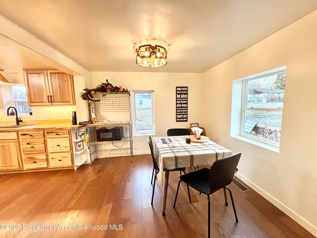 a workspace with furniture and window