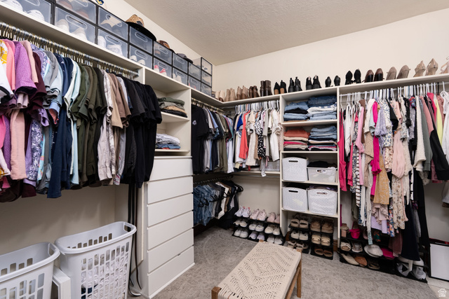 687 South 2080th Street East Springville, UT 84663 - Photo 20 of 149 Custom closet system featuring extensive hanging rods, multiple shelving units, integrated drawers, and dedicated shoe storage