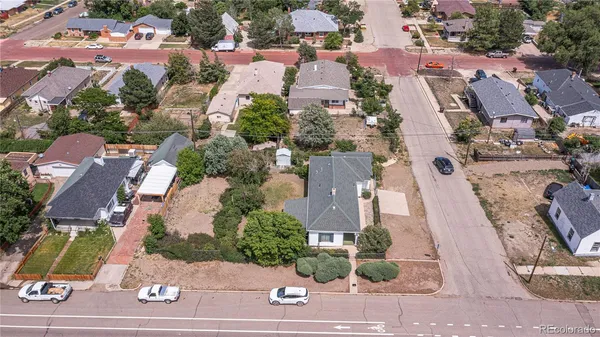 an aerial view of multiple house