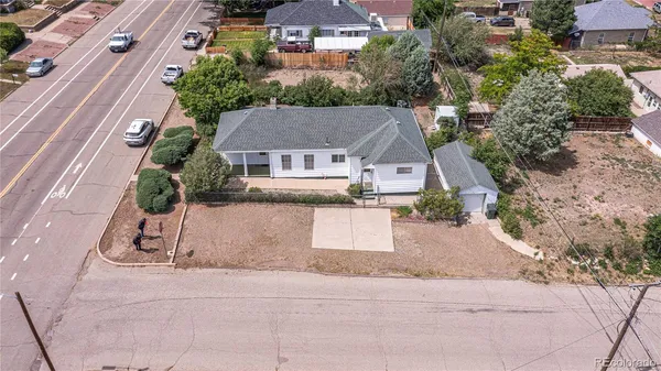 a aerial view of a house