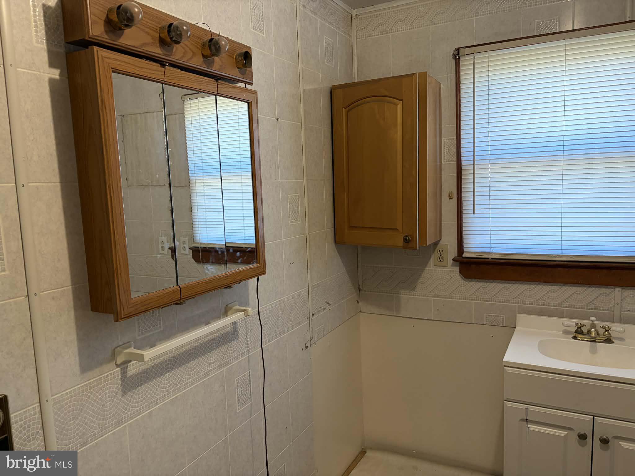 255 Redskins Lane Augusta, WV 26704 - Photo 26 of 35 a bathroom with a sink a mirror and shower