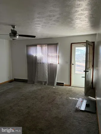 an empty room with closet