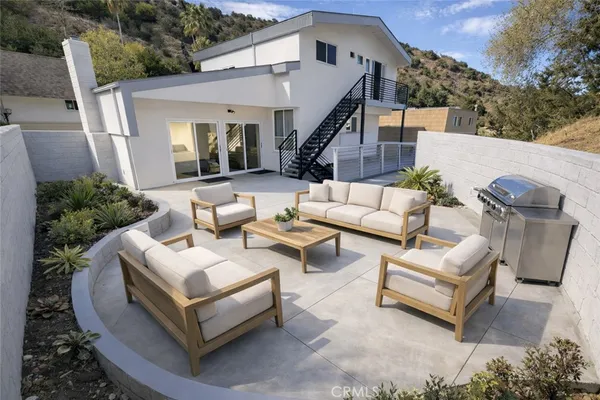 a view of a couches in the patio