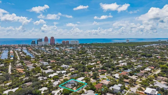 an aerial view of multiple house