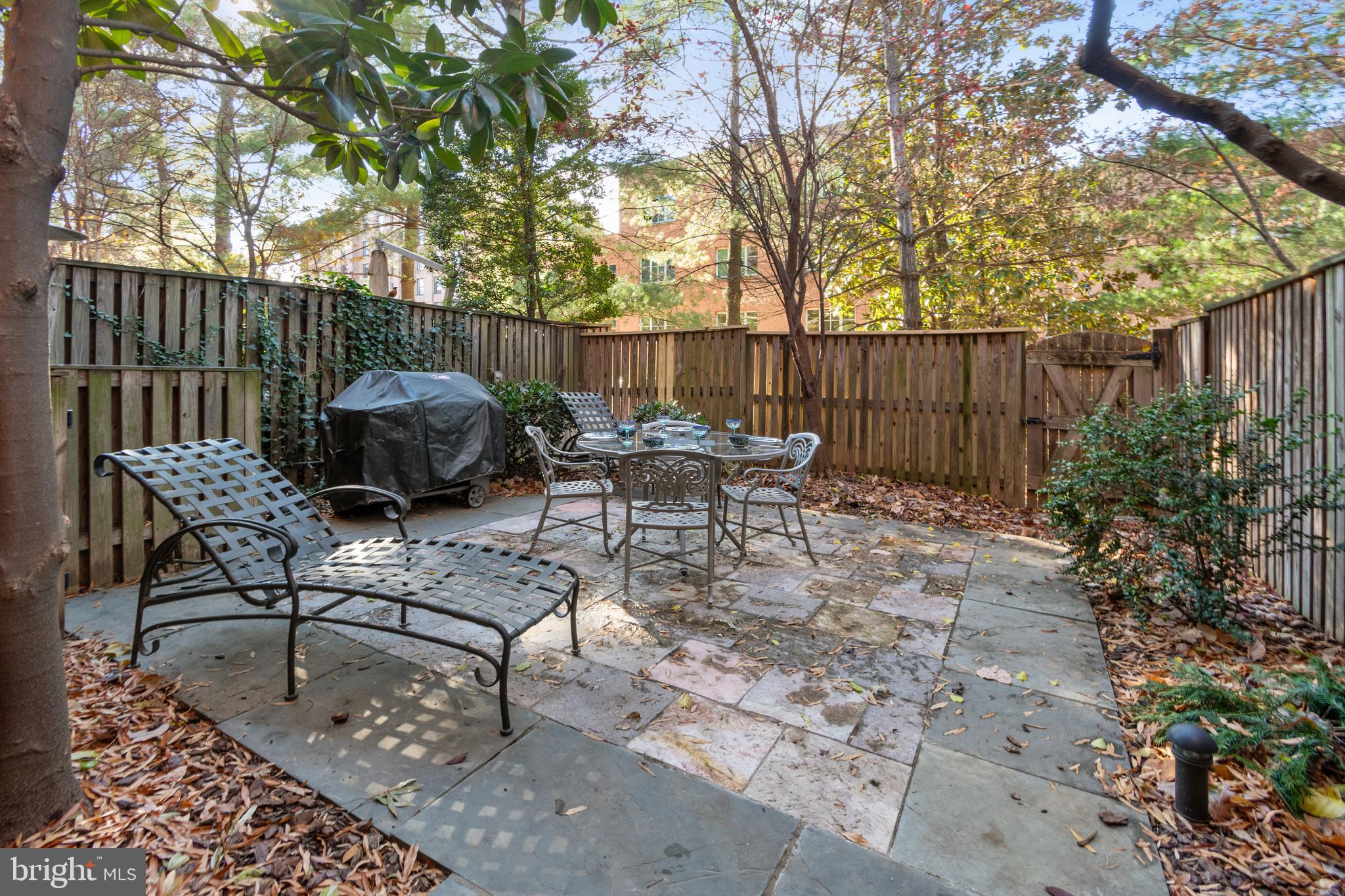 3737 Winfield Lane Northwest Washington, DC 20007 - Photo 49 of 54 Fenced Terrace Mexican Tile Surrounded by Slate