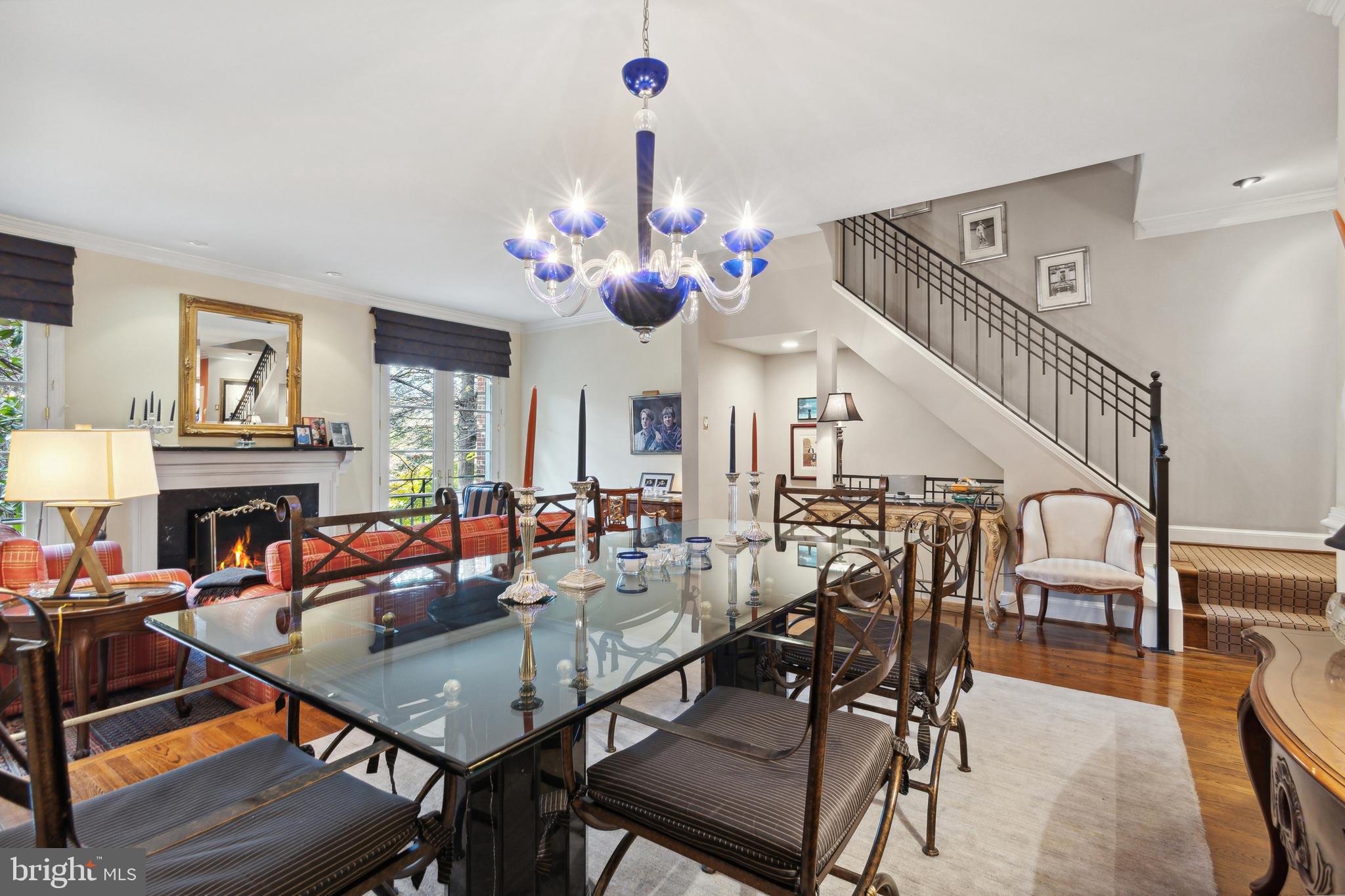 3737 Winfield Lane Northwest Washington, DC 20007 - Photo 10 of 54 Dining Rm Crown,Chair,Floor molding & Wainscotting