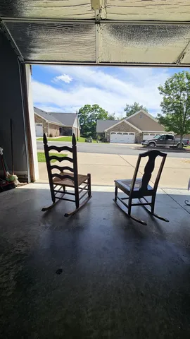 a view of a terrace with sitting area