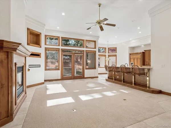 a large kitchen with stainless steel appliances lots of counter top space