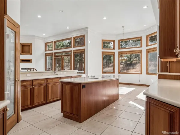 a view of a hallway with staircase