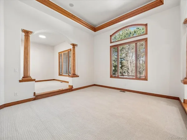 an empty room with a window