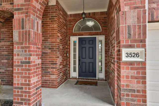 a front view of a building with entryway