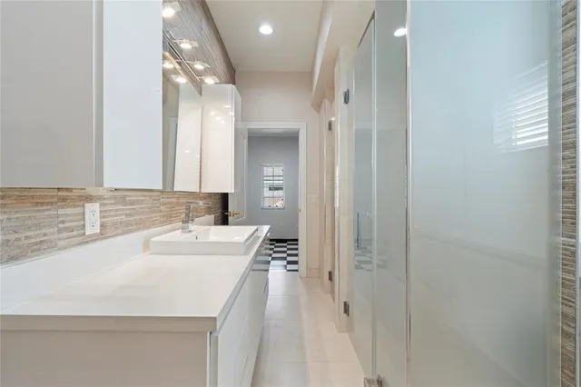 a black and white checkered floor