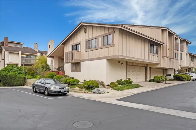 a car parked in front of a building