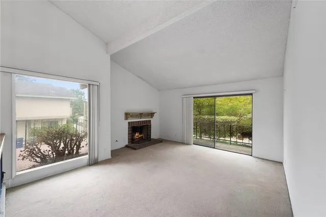 a view of a pathway of a yard with plants