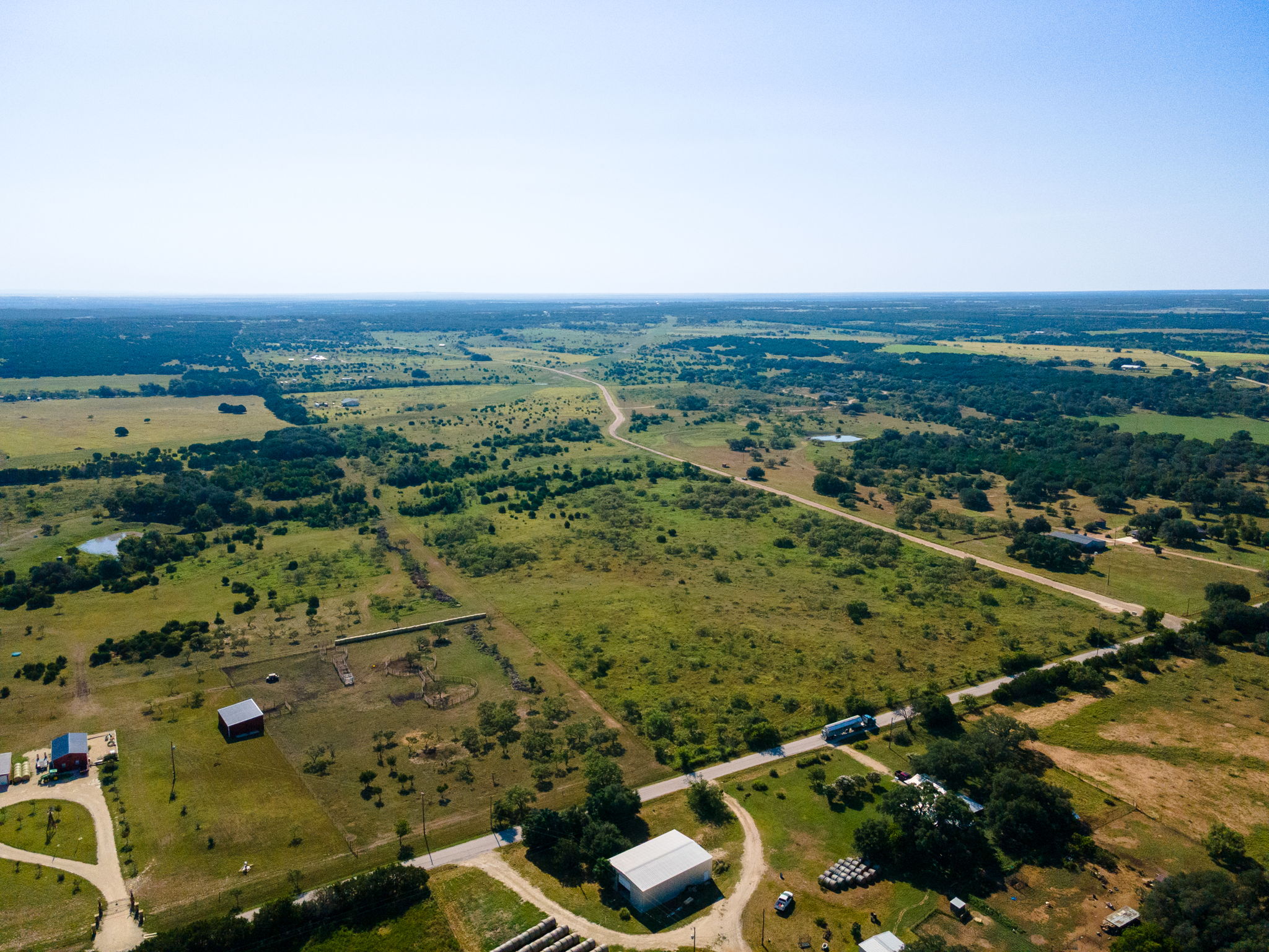 an aerial view of multiple house