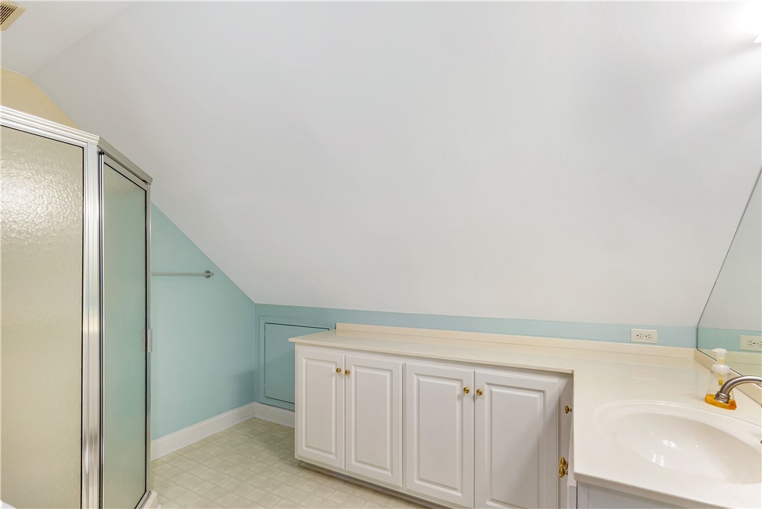 3108 Cobbs Way Anderson, SC 29621 - Photo 34 of 44 This bathroom features a sleek vanity and a practical shower, perfect for everyday routines.
