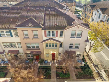 a view of a building with a street