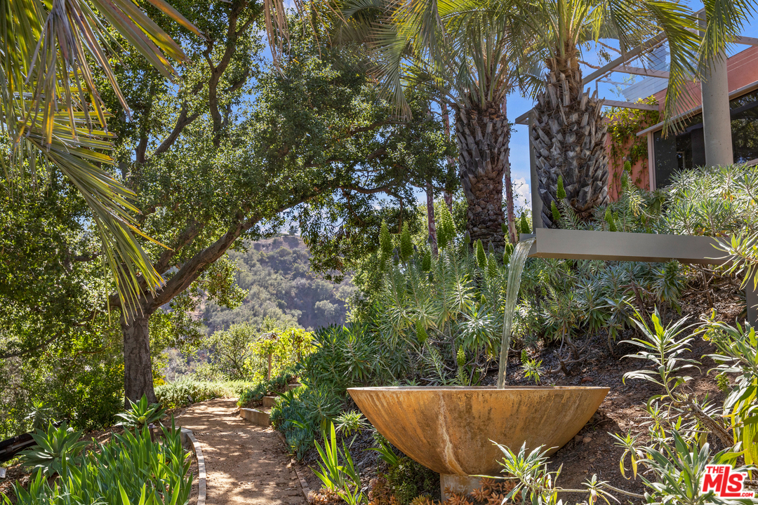 1827 Westridge Road Los Angeles, CA 90049 - Photo 19 of 34 a view of a backyard with plants and tree