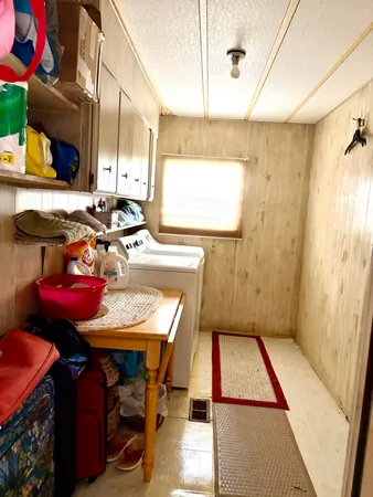 a room that has a table and chairs in it