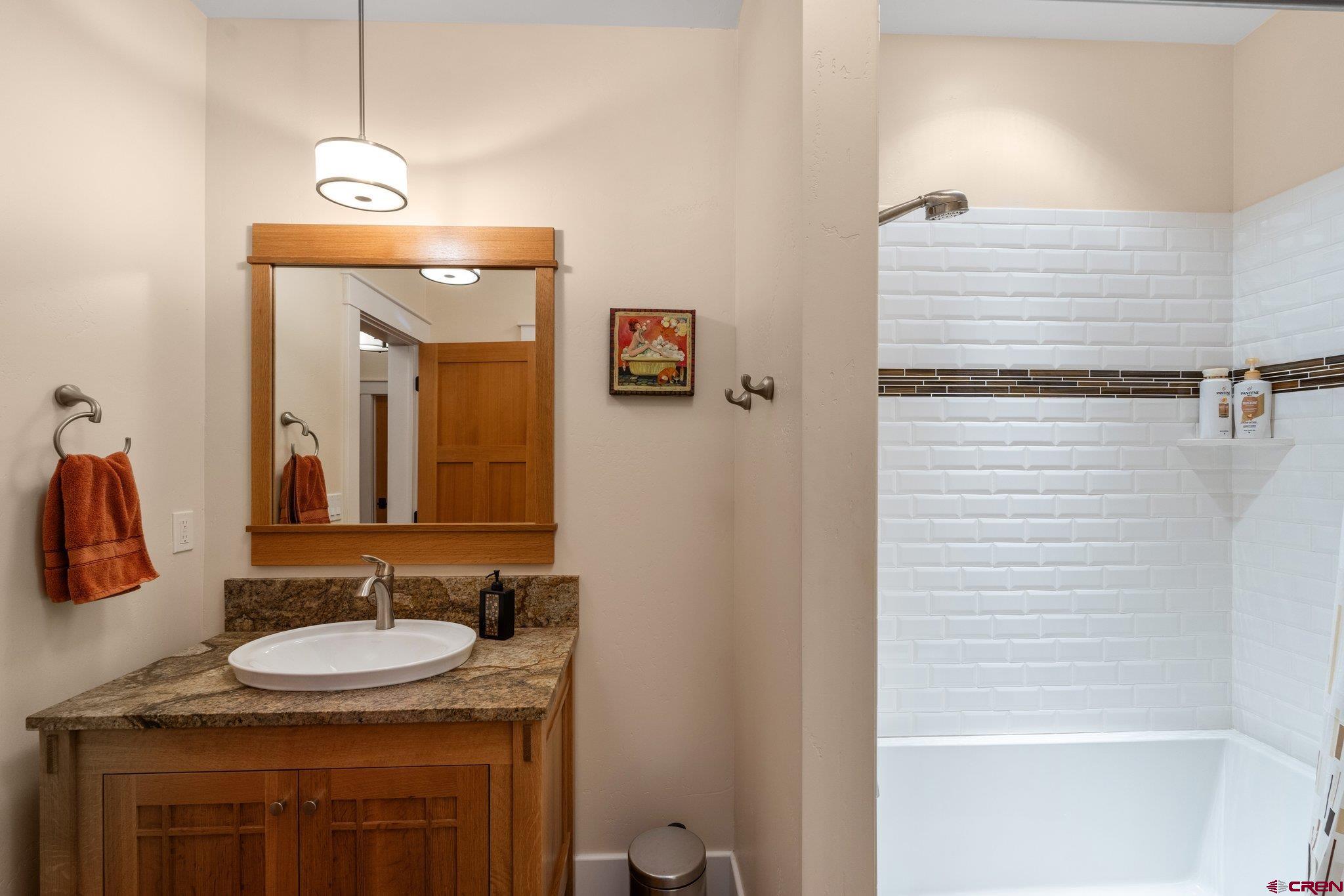 1393 East 3rd Avenue Durango, CO 81301 - Photo 24 of 35 a bathroom with a sink and a mirror