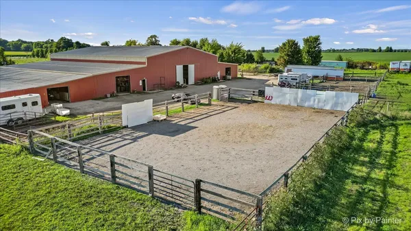 a view of a terrace with a yard