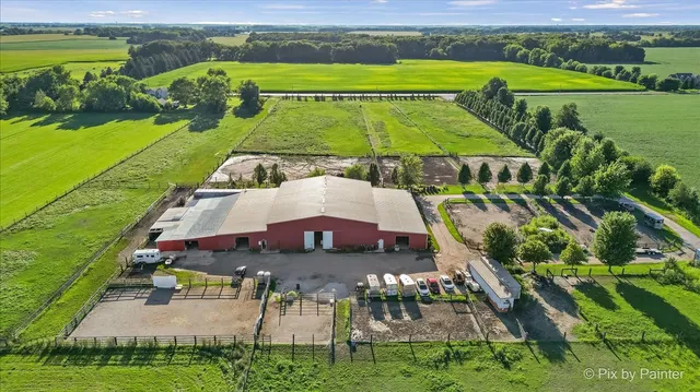 a view of a golf course with a park