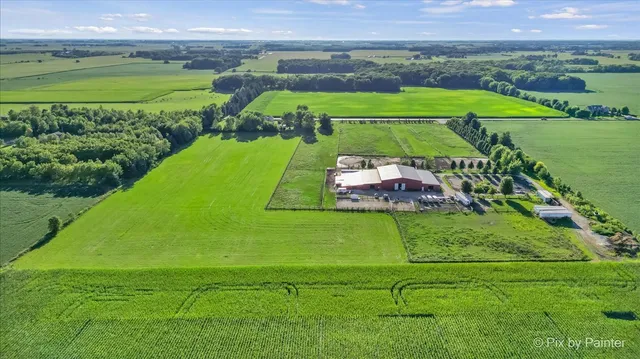 an aerial view of a football ground