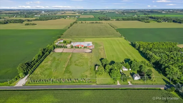 a view of a park with tree s