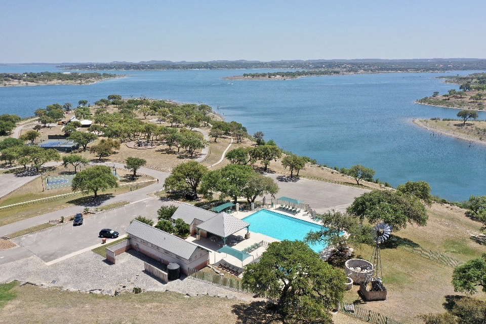 78 Dodder Lane Spring Branch, TX 78070 - Photo 21 of 24 Aerial view of a nearby body of water