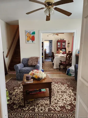 a living room with furniture and a couch