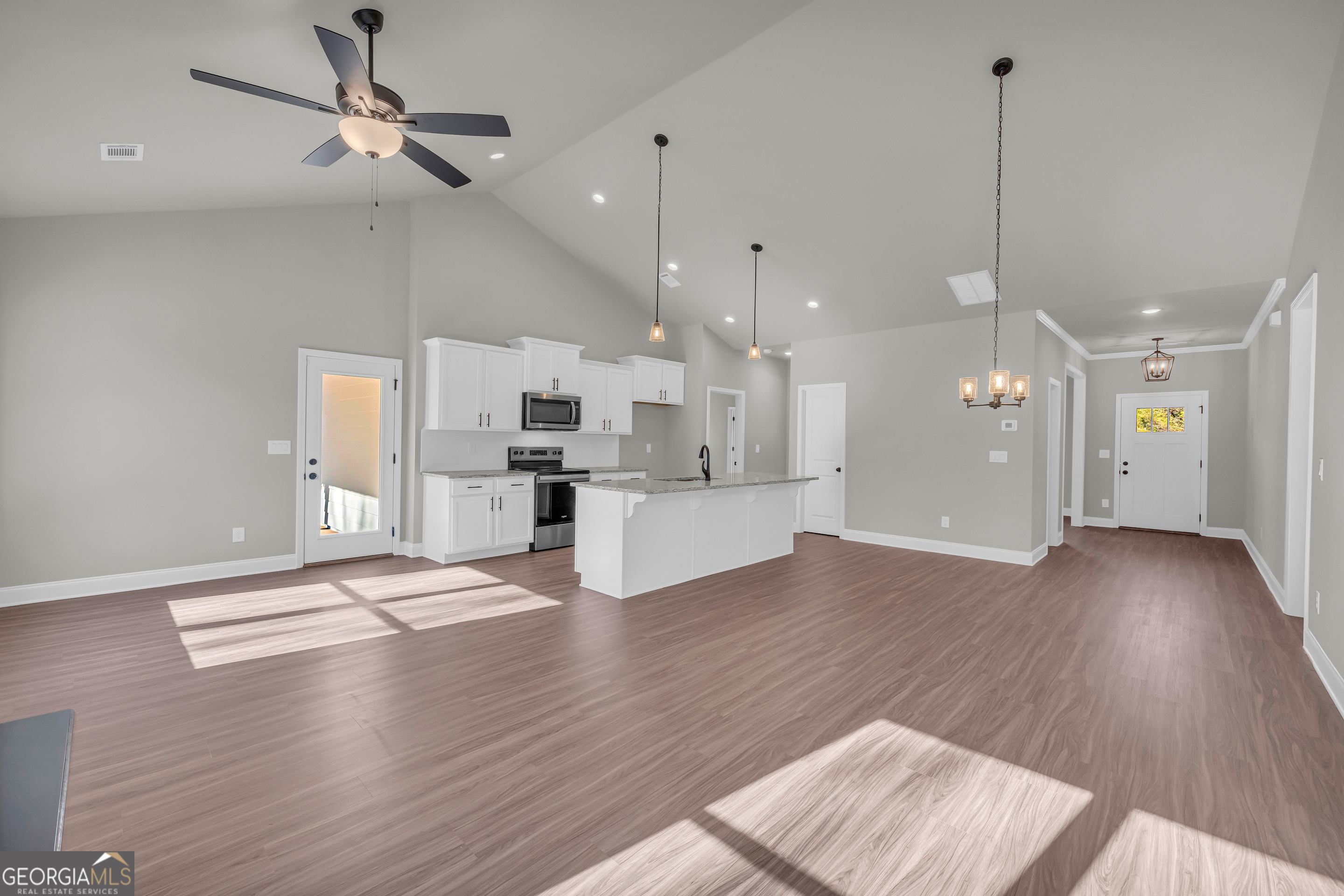 174 Old Milltown Road Hartwell, GA 30643 - Photo 19 of 53 a view of a kitchen with wooden floor and a kitchen
