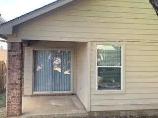 a view of front door of house