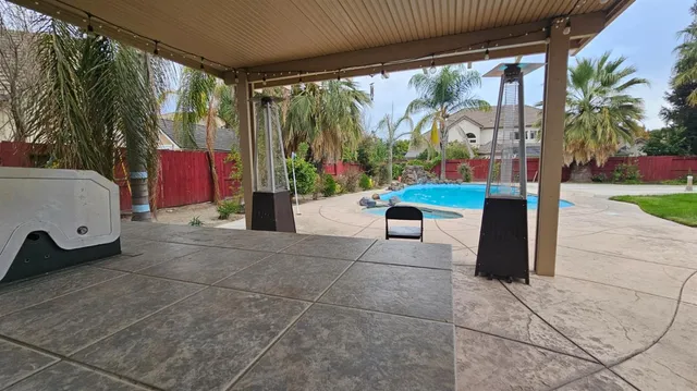 a view of outdoor space with seating area