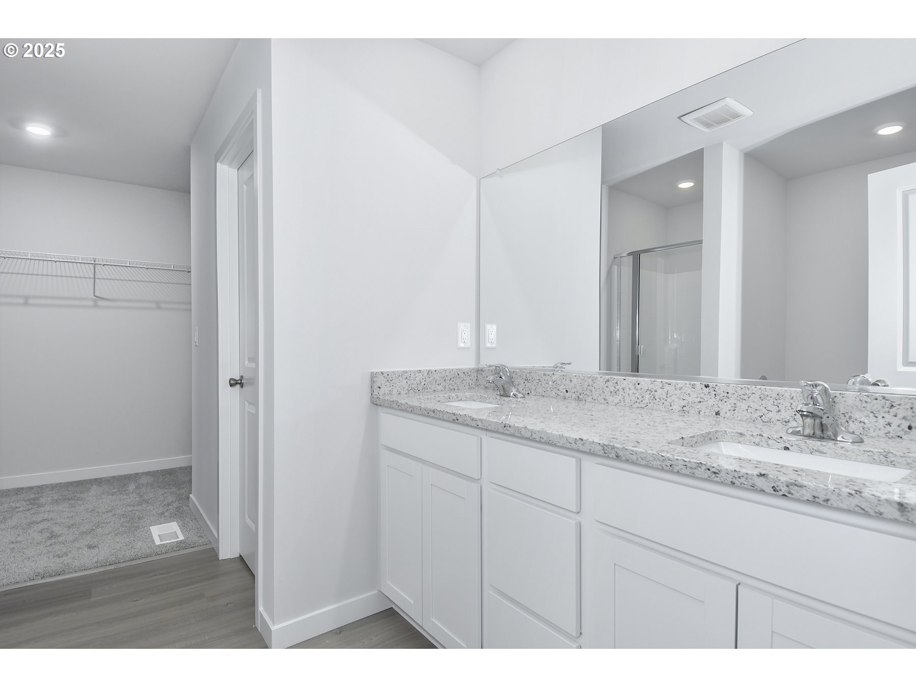 1375 Owl Avenue Woodburn, OR 97071 - Photo 14 of 20 a bathroom with a granite countertop sink and a mirror