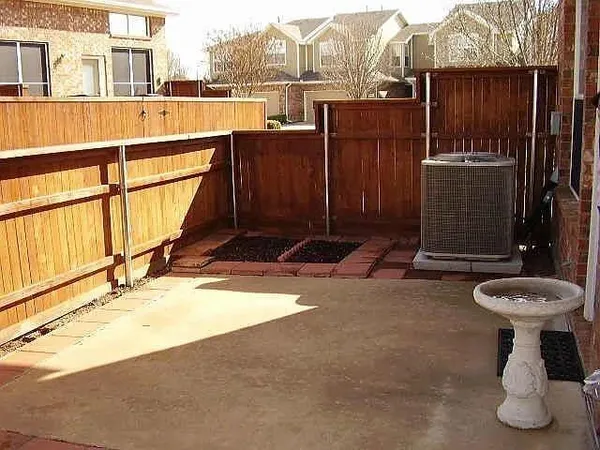 a view of a balcony with chairs