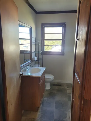 a view of a bathroom with a sink