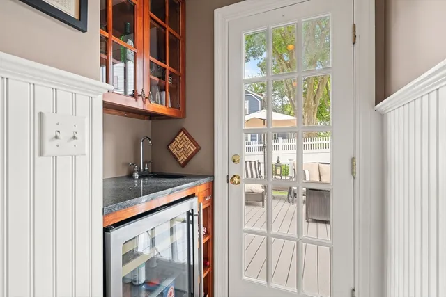 a view of a living room and a window