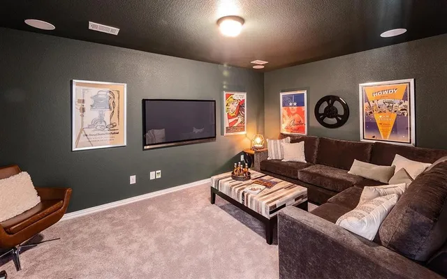 a living room with couches and furniture