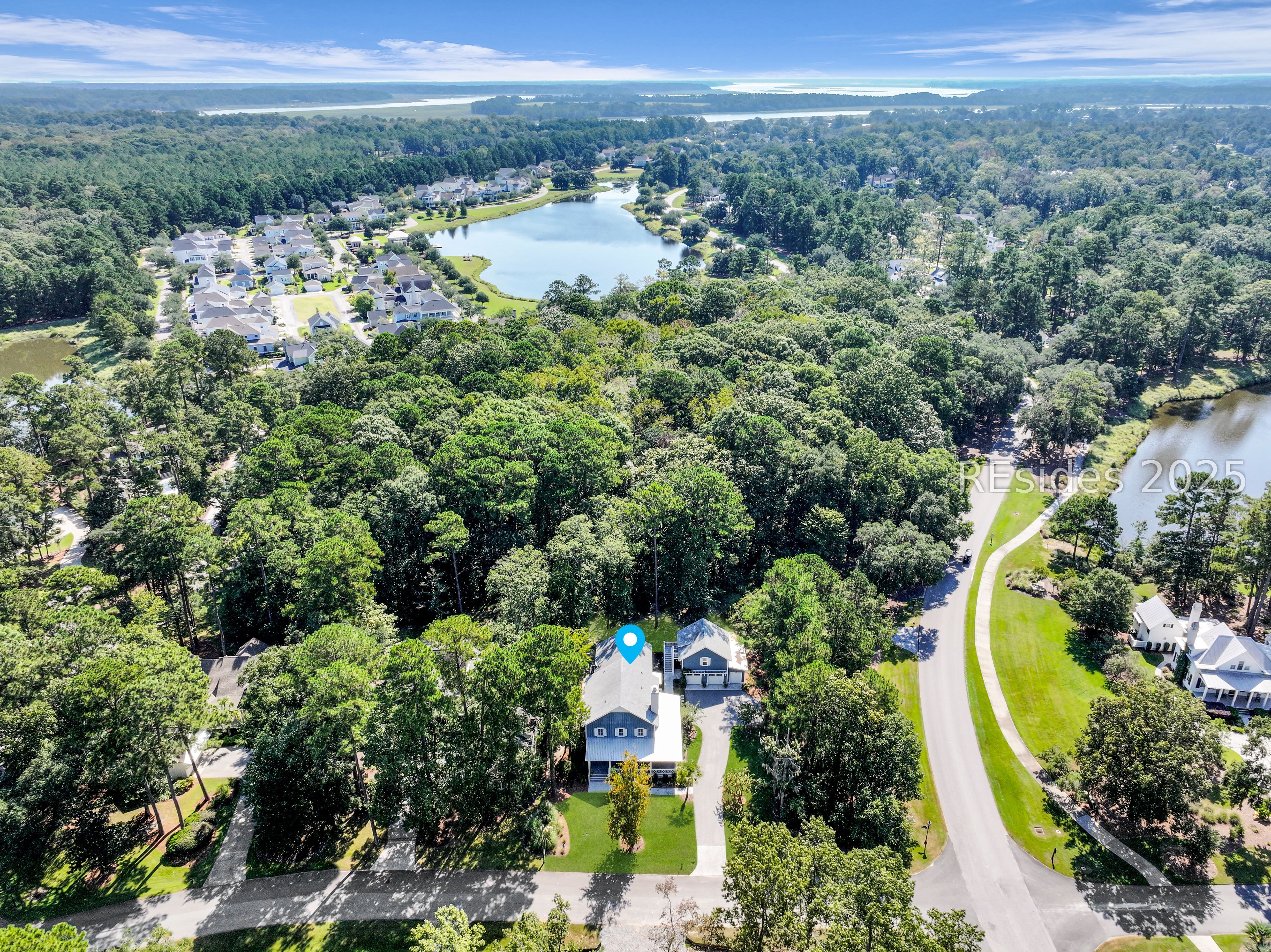 2 Oldfield Village Road Bluffton, SC 29909 - Photo 31 of 37 View looking east towards Okatie River and HHI